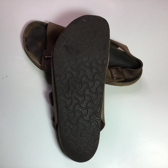 Birkenstock Milano Men\'s Black Leather Sandals US 12 Slingback Buckle Shoes main image 9